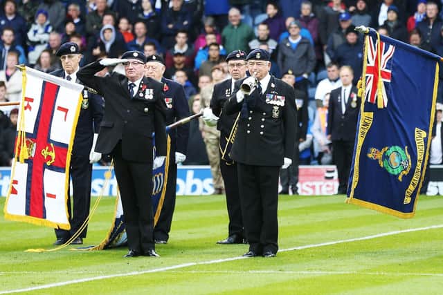 Last season's Remembrance commemoration before Pompey's match with Southend. Picture: Joe Pepler