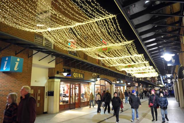 Christmas lights will be turned on at Gunwharf Quays next week. Picture: Steve Reid