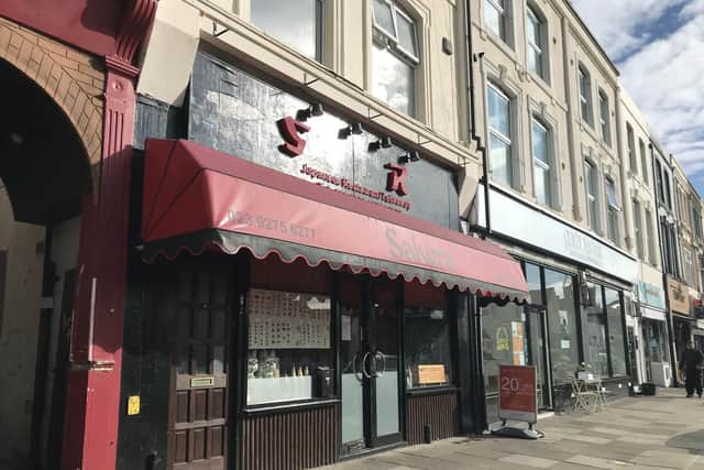 The exterior of Sakura in Albert Road, Southsea