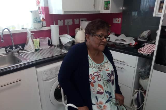 Denise Cheesman in the kitchen she lost all her savings on.