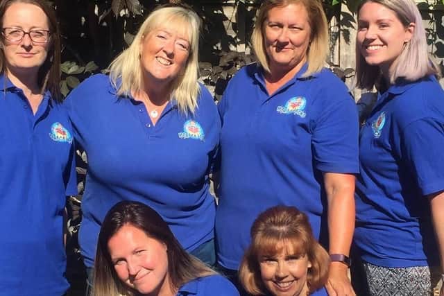Maraca Jacks owner Caroline Payne (centre right) has thanked her staff. Picture: Maraca Jacks Music Workshop