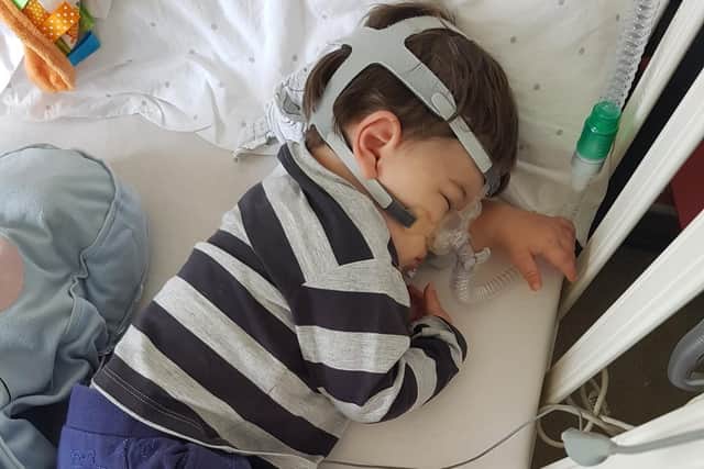 Charlie Wagstaff, who has a rare condition called Congenital Central Hypoventilation Syndrome