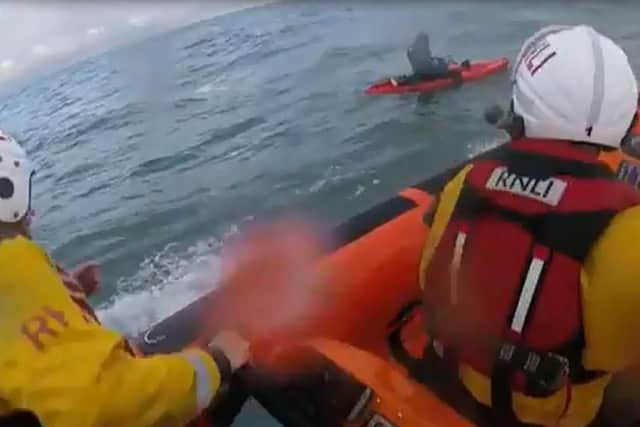The rescue taking place. Picture: RNLI
