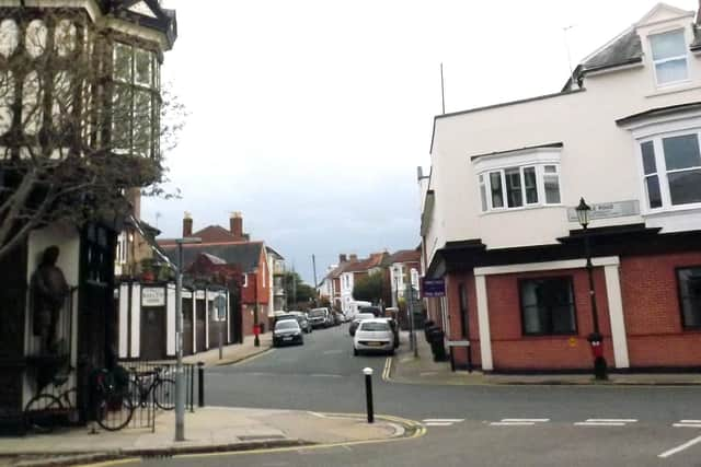 The Castle Road junction today.