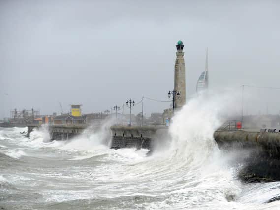 Yellow weather warning for heavy rain and winds issued for Portsmouth. Picture: Allan Hutchings