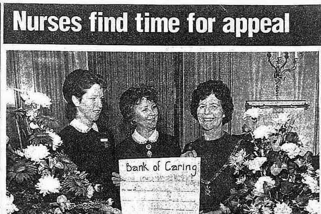 An article from The News in 1984 about nurses fundraising for a hospice