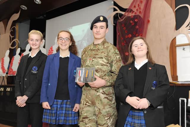 Swanmore College students - Phoebe Reynolds 13, Nina Wallace 14, Max Grady 14 and Evie Gallagher, 12.