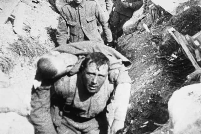 A still from the Imperial War Museum 1916 film, The Battle of the Somme by Geoffrey Malins and J B McDowell.