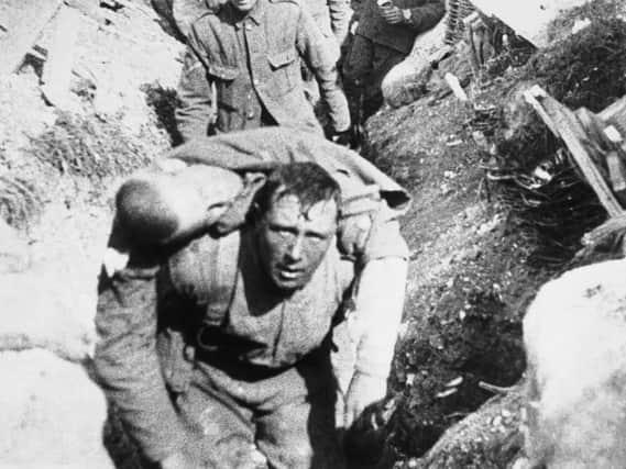 A still from the Imperial War Museum 1916 film, The Battle of the Somme by Geoffrey Malins and J B McDowell.
