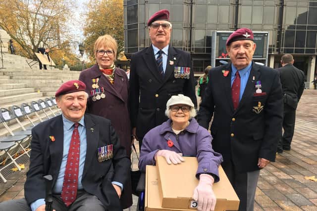 Pictured rear are: Virginia Allen, Major Keith Allcock, and Alan Douglas. Front: Ken Allen and Tamara Douglas.