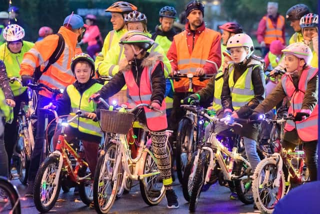 Riders at the Glow Ride.
Picture Credit: Keith Woodland