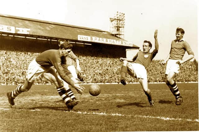 Peter Harris helped Pompey move top of the top tier on this day in 1951