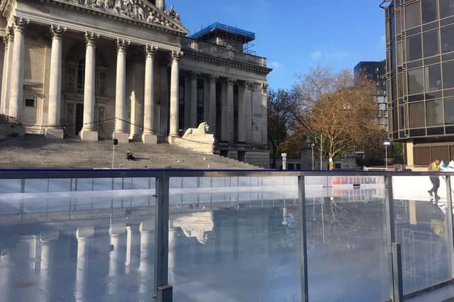 Skate ice rink in Guildhall Square