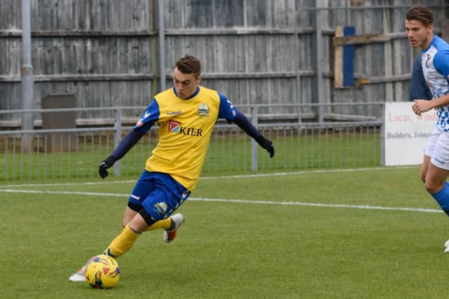 Ryan Pennery scored late in Gosport's loss.
Picture: Duncan Shepherd