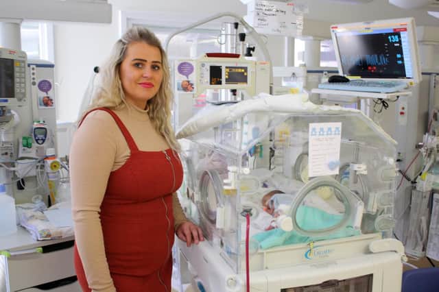 Mum Tara Jelley and baby Bear Harris Picture: Portsmouth Hospitals NHS Trust