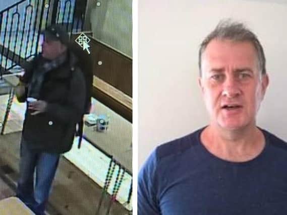 Jeremy Brabrooke, 56, was captured on CCTV at St Faith's Church in Havant