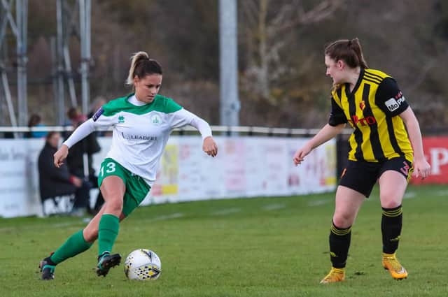 Cherelle Khassal on the attack for Chichester City Ladies against Watford. Picture: Sheena Booker