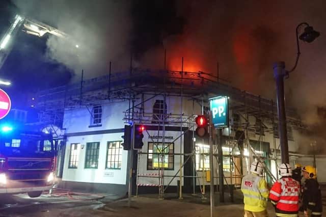Firefighters battling blaze in Shirley. Picture: @StMarys54/ Hampshire Fire and Rescue