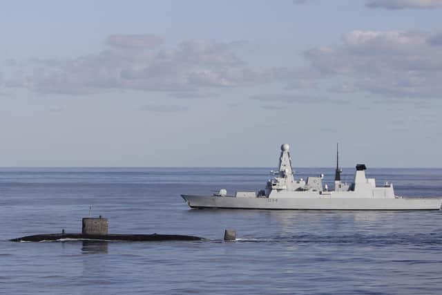 Two weeks of intensive training with all manner of air power means Type 45 destroyer HMS Diamond is at the top of her game on patrol in the eastern Mediterranean.
The Portsmouth-based air defence warship and her 200 crew have been tested by fighter jets including Tornados, Typhoons and F16s, plus E3 surveillance aircraft and Voyager transporters in the skies above and around Cyprus.