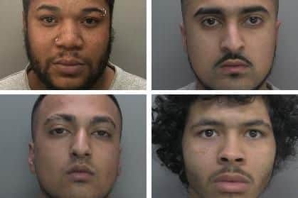Clockwise from top left: Leroy Bosha, Qasan Siddique, Omar Goodridge and Hashim Siddique. Picture: Hampshire Constabulary