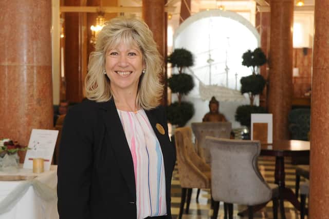 Amanda Gilmour, operations manager at the reception of Queens Hotel. Picture : Habibur Rahman