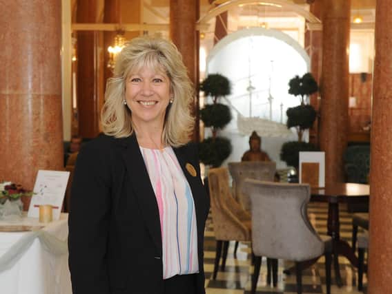 Amanda Gilmour, operations manager at the reception of Queens Hotel. Picture : Habibur Rahman