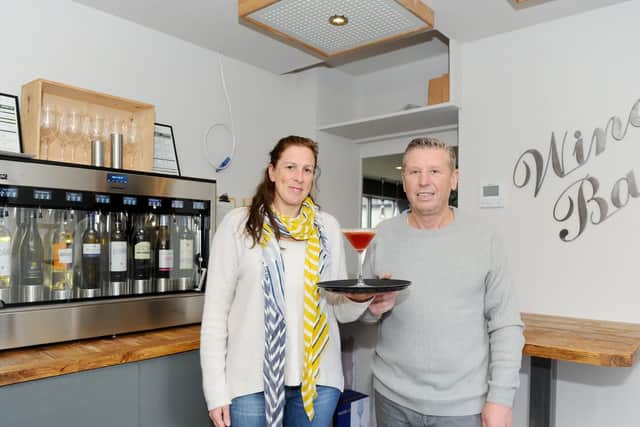 The former Wellington Pub in London Road, Waterlooville, has been turned into a new cocktail bar called Number 73.
Pictured is: Clare Underwood (43), operations manager and Mick Forfar (61), owner.
Picture: Sarah Standing (180826-9841)