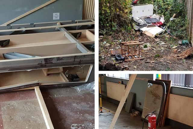 Some of the vandalism at The Hoeford Pub in Gosport Road, Fareham, which is being turned into a nursery