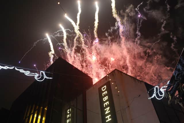 Fireworks over Debenhams