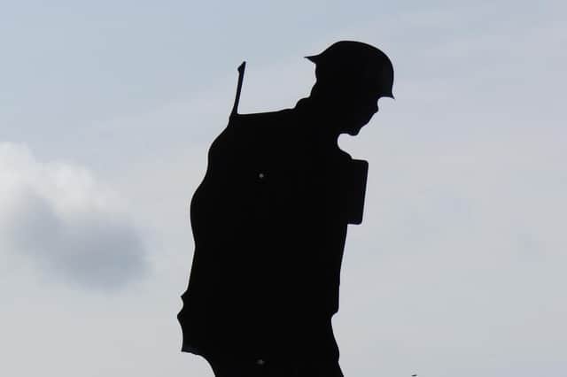 A Silent Soldier silhouette similar to the one taken