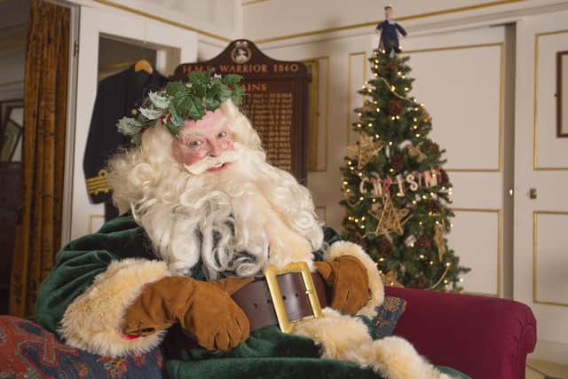 Father Christmas on board HMS Warrior 1860 at Portsmouth Historic Dockyard's Festival of Christmas. Picture: Chris Stephens.