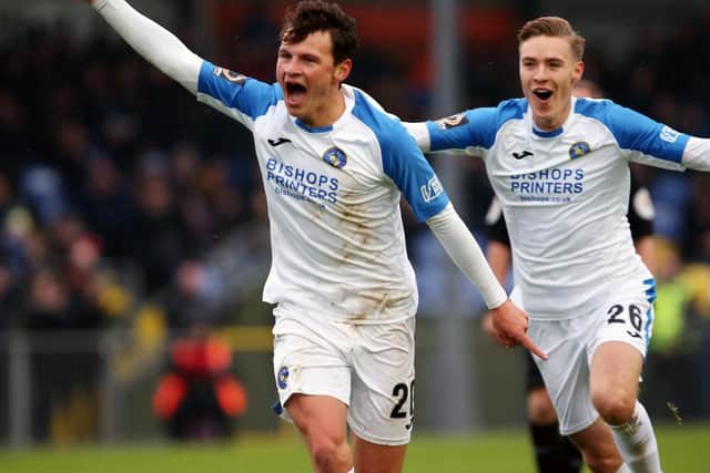 Alfie Rutherford celebrates. Picture: Chris Moorhouse