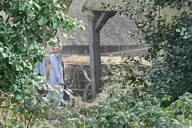 Jodie Whittaker filming Doctor Who at Little Woodham village in Gosport back in February. Picture: Lewis Jefferies