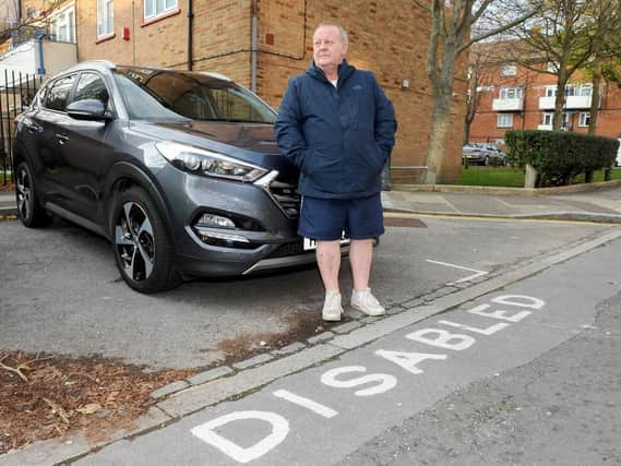 James Jewitt, 59, says if he can't park near his home without risk of losing his space he will remain housebound
