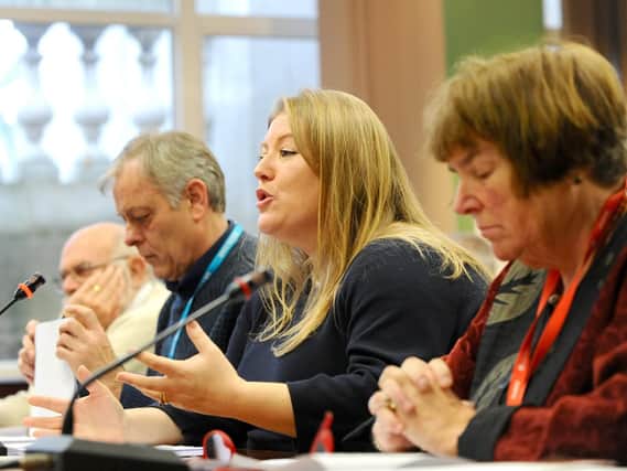 Councillor Donna Jones at the Lib Dem cabinet meeting where investment in Victory Energy was scrapped by Portsmouth City Council. Picture: Sarah Standing (180850-9266)