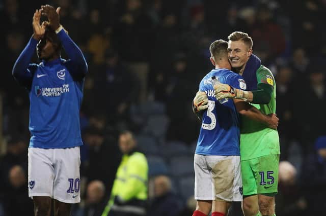 Pompey continued their excellent form with a win against Walsall at Fratton Park. Picture: Joe Pepler