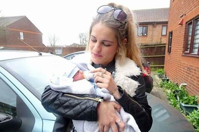 Roxanne Davis with baby Stanley Davis