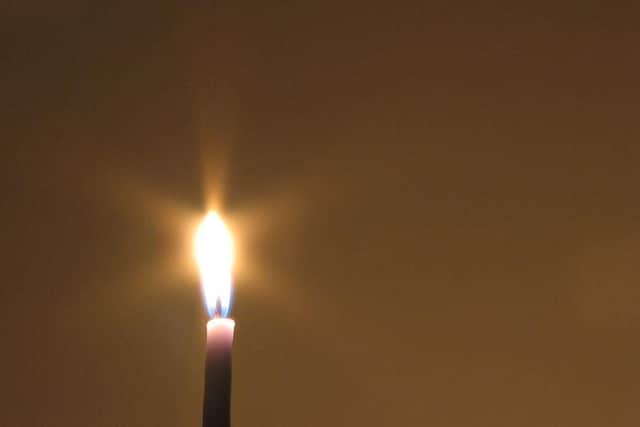 A candle during a power cut