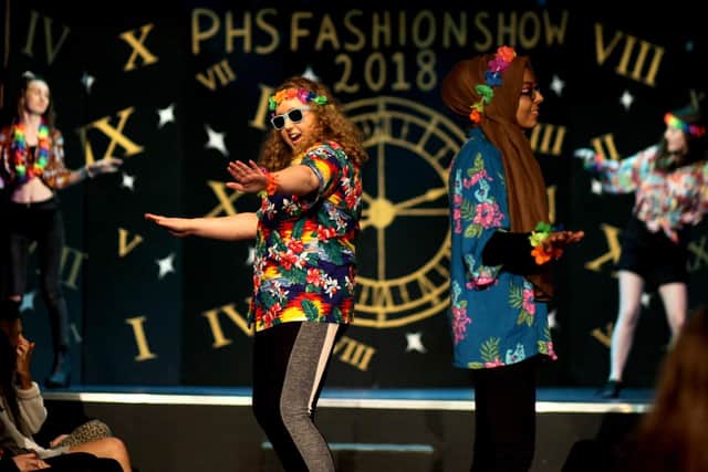 Portsmouth High School's Charity Week was kicked off with a fancy dress fashion parade. Picture: Sally Tiller