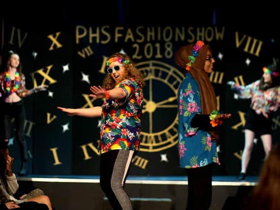 Portsmouth High School's Charity Week was kicked off with a fancy dress fashion parade. Picture: Sally Tiller