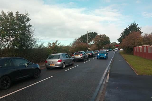 Mid morning (10.30 am) traffic congestion as residents try to leave the island.