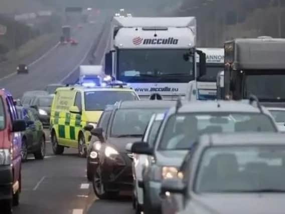Emergency vehicles approaching on the motorway