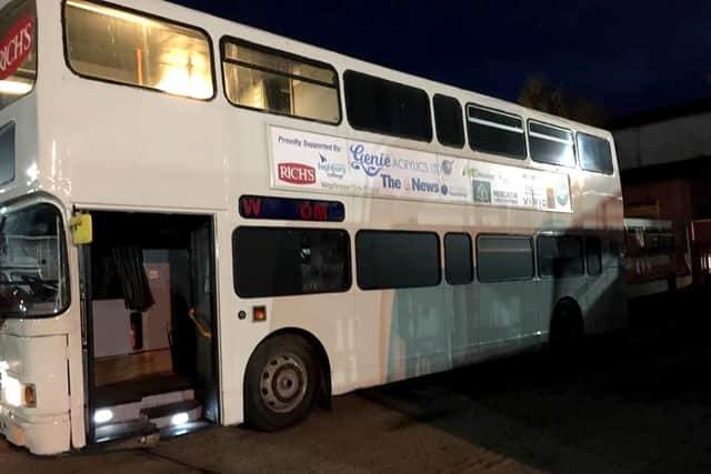 The bus has been redecorated and sent to Brighton for use with Sussex Homeless Support