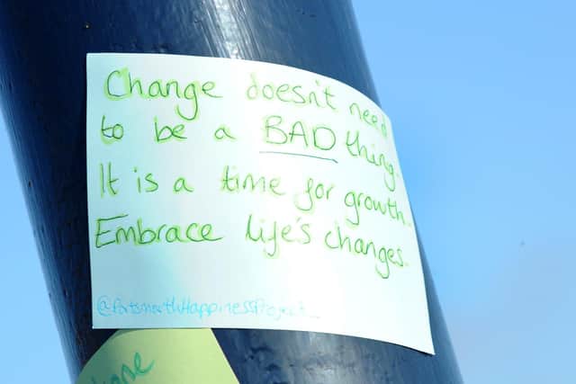 Another example of notes by the Portsmouth Happiness Project. Picture: Sarah Standing
