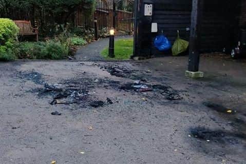 The aftermath of the fire