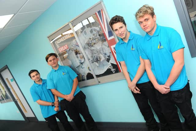 30/10/2018

Students from UTC Portsmouth in Hilsea visited the Europeon Space Research and Technology Centre in The Netherlands, which was their prize for winning a competition run by the Baker Dearing Trust that was judged by Tim Peake.

Pictured is: (l-r) Ethan Wilson (15), Dewald Roos (15), Andrei Mosora (16) and Elliot Gilkes-Strong (15).

Picture: Sarah Standing (180809-7909)