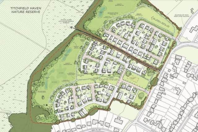Illustrative drawing of the development site on land west to Old Street, Stubbington