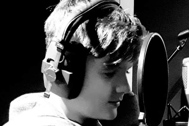 Harrison Etherington recording his charity CD