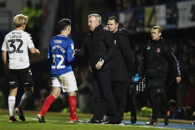 Ben Thompson was sent off against Charlton. Picture: Joe Pepler