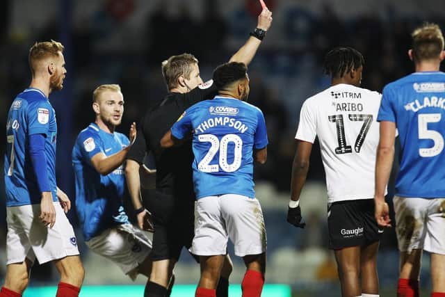 Referee John Brooks' dismissal of Ben Thompson has been overturned. Picture: Joe Pepler